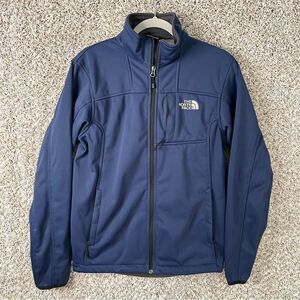 The North Face Jacket Men’s Small Blue Apex Soft Shell Full Zip Up Fleece Lined